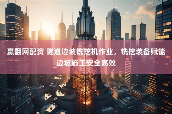 赢翻网配资 隧道边坡铣挖机作业，铣挖装备赋能边坡施工安全高效